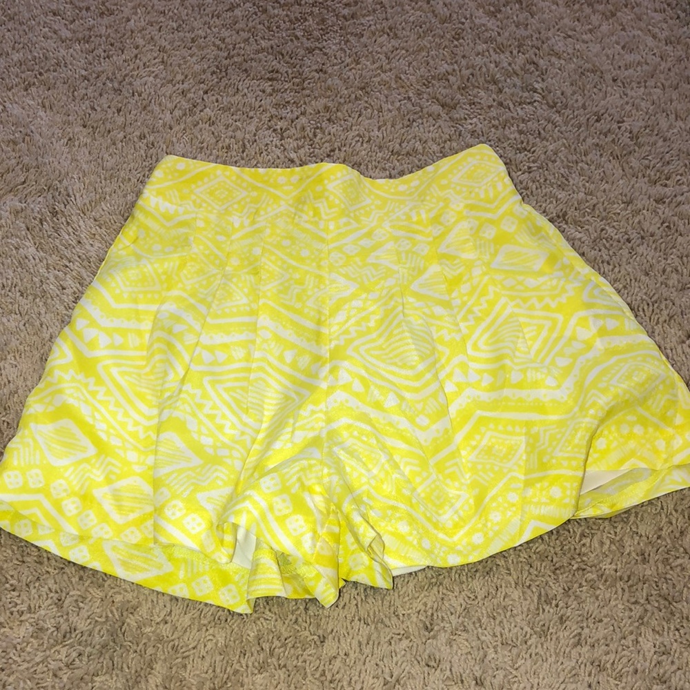 Yellow and white shorts